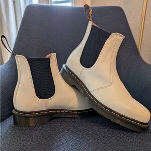 Dr. Martens White Chelsea Boots